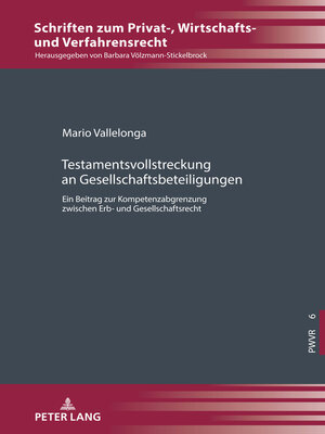 cover image of Testamentsvollstreckung an Gesellschaftsbeteiligungen